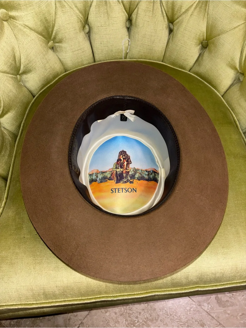 Stetson  XXX Cowboy Hat Size 7.5 USA Made Brown Leather